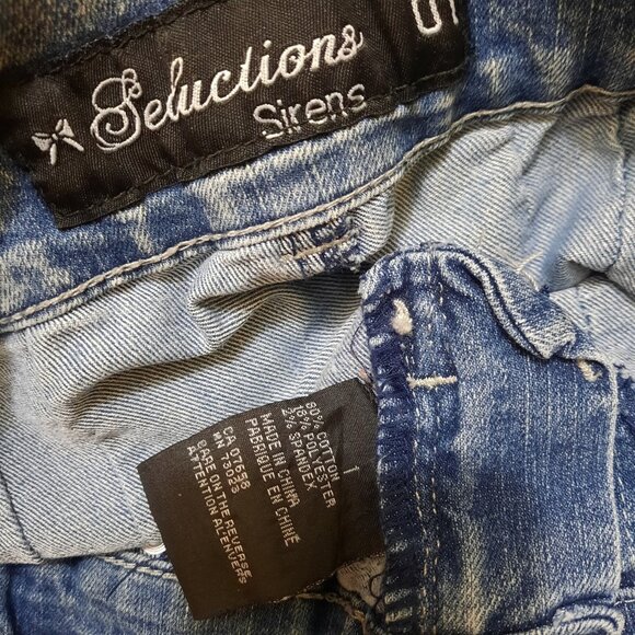 Y2K low Rise Seamed Jeans size 1 Scrunchy Cuffs Skinny Ankle Indie Sleaze Emo - Picture 8 of 8